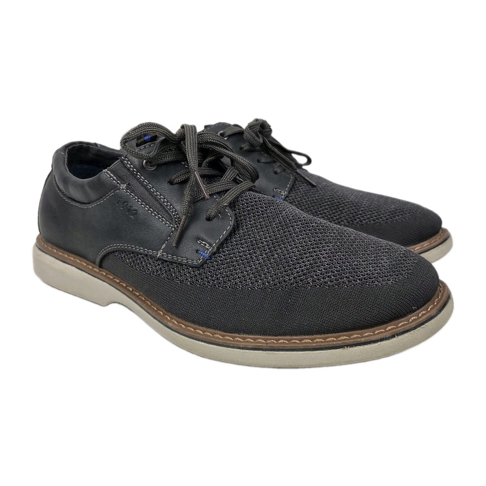 Nunn Bush Otto Knit Plain Toe Oxford Shoes Men's Size 8.5 W Gray 84964-062